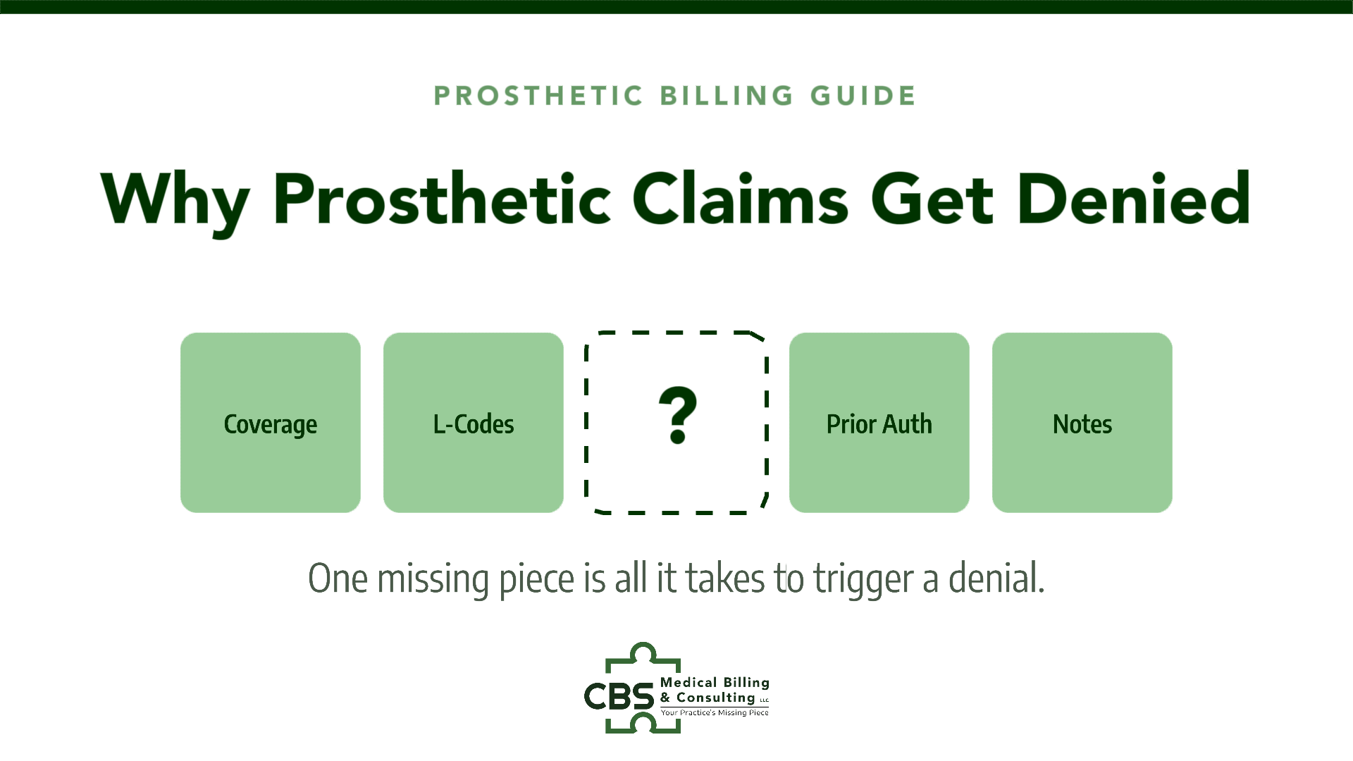 Prosthetic Billing